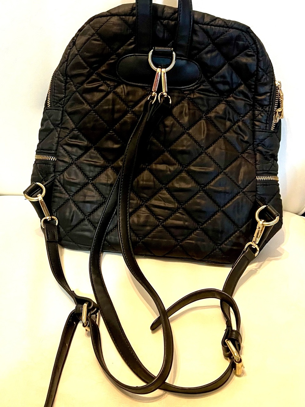 bebe Quilted Black Backpack - Picture 2 of 11